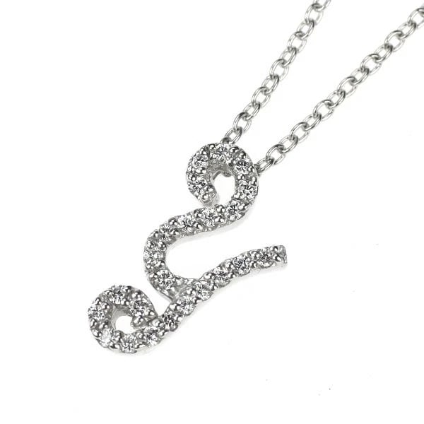PONTE VECCHIO K18WG DIAMOND PENDANT NECKLACE: Ponte Vecchio K18WG Diamond Pendant Necklace Brand: Pontevecchio Type: pendant necklace Material: K18WG, Main Stone/Creation Natural Color: White Gold Size: Necklace: Chain Length 40cm Accessories: