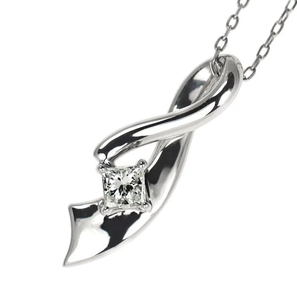 PT950 DIAMOND PENDANT NECKLACE: Pt950 Diamond Pendant Necklace Brand: None Type: pendant necklace Material: Pt950, Main Stone/Creation Natural Color: Silver Size: Necklace: Chain Length 45.5cm Accessories: None Accessories Notice: