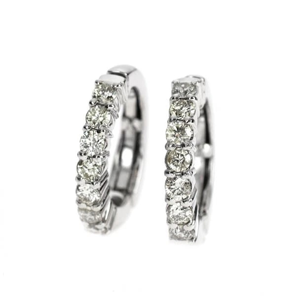 K18WG DIAMOND EARRINGS: K18WG diamond earrings Brand: None Type: earring Material: K18WG, Main Stone/Creation Natural Color: White Gold Size: Length/Width/Diameter (CM) 14.7 Accessories: None Accessories Notice: When