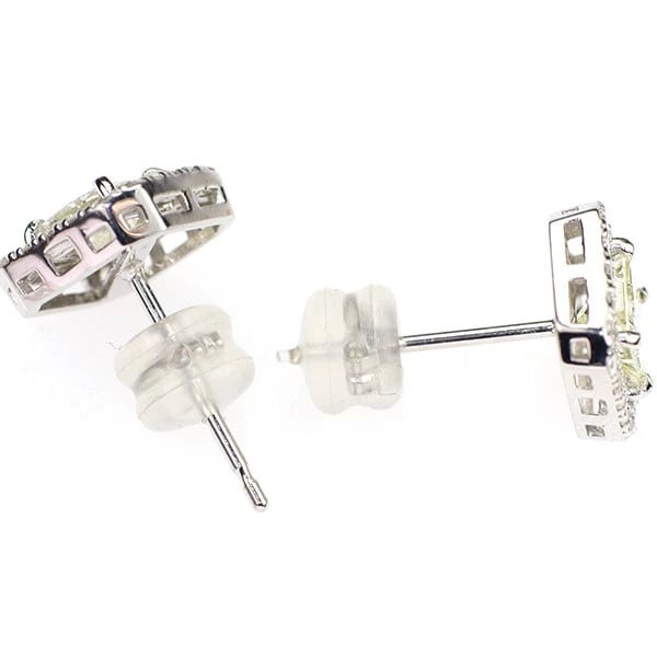 K18WG DIAMOND EARRING - 2