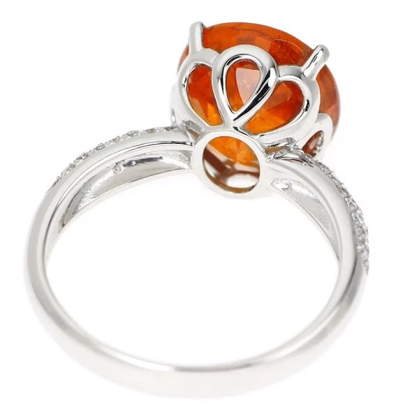 K18WG GARNET DIAMOND RING - 2