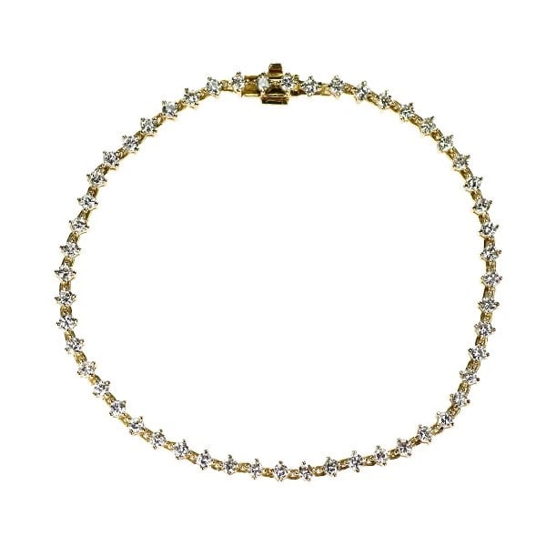 K18YG DIAMOND TENNIS BRACELET: K18YG diamond tennis bracelet Brand: None Type: bracelets Material: K18YG, Main Stone/Creation Natural Color: Yellow Gold Size: Length/Width/Diameter (CM) 3.3 Accessories: None Accessories Notice: