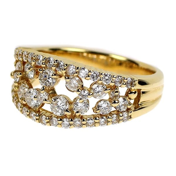 K18YG DIAMOND RING - 2
