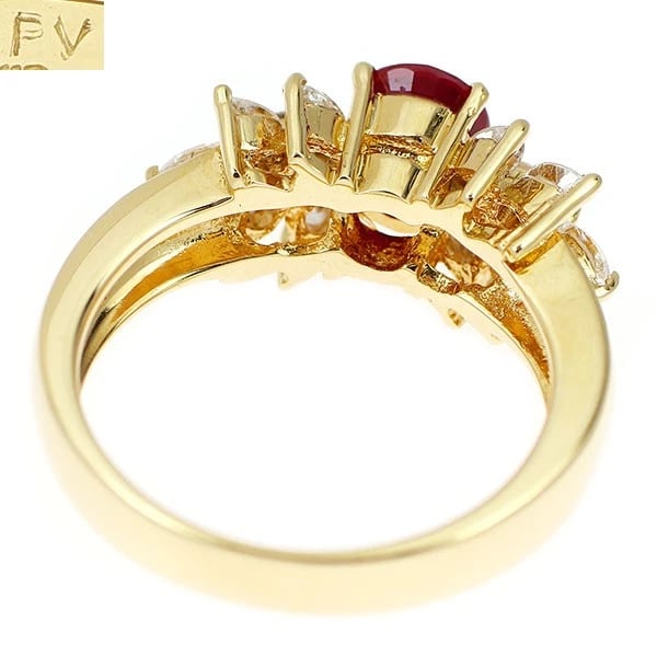 PONTE VECCHIO K18YG RUBY DIAMOND RING - 3