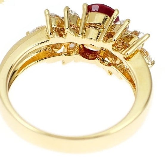 PONTE VECCHIO K18YG RUBY DIAMOND RING - 3