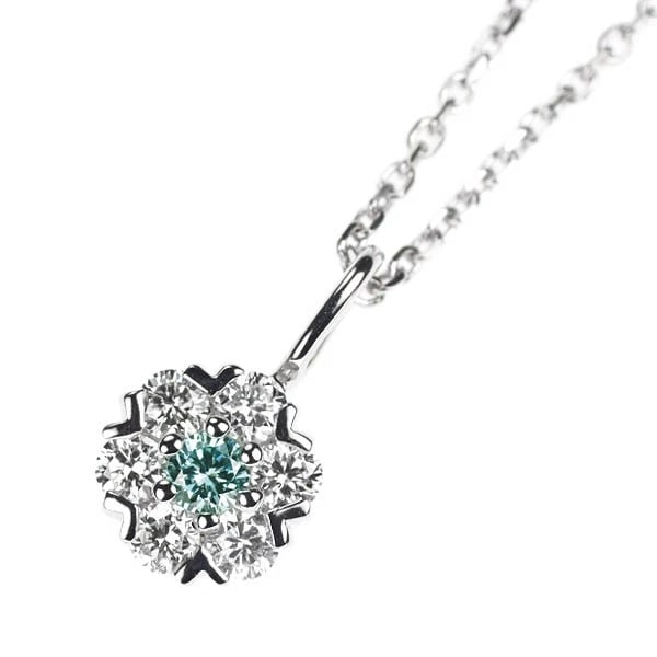 K18WG ICE BLUE/COLLARLESS DIAMOND PENDANT NECKLACE: K18WG Ice Blue/Collarless Diamond Pendant Necklace Brand: None Type: pendant necklace Material: K18WG, Main Stone/Creation Natural Color: white Gold Size: Necklace: Chain Length 41.5cm Accessories: