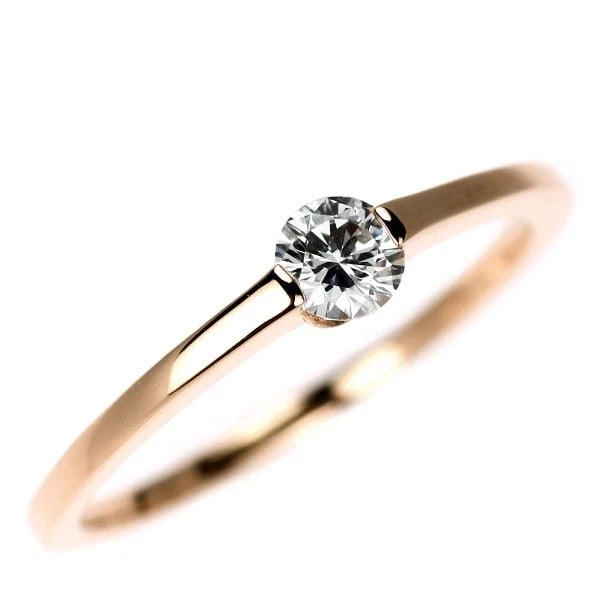 K18PG DIAMOND RING: K18PG Diamond Ring Brand: None Type: rings Material: K18PG, Main Stone/Creation Natural Color: pink Gold Size: US 7.25 Accessories: None Accessories Notice: When purchasing pre-owned goods