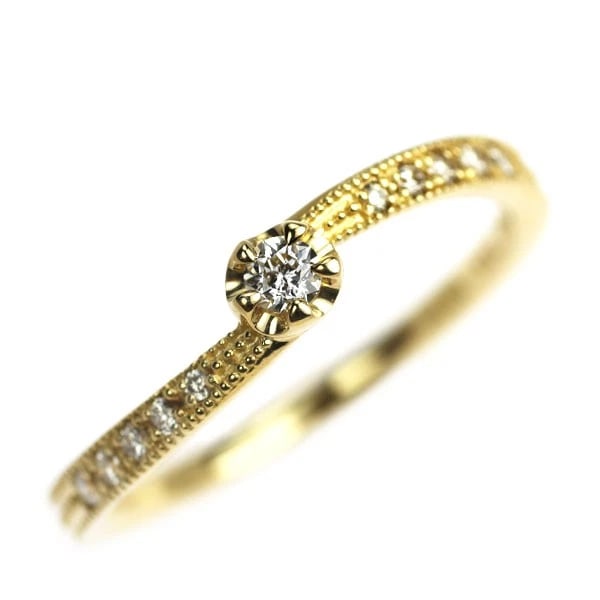 WISH UPON A STAR K18YG DIAMOND RING: wish upon a star K18YG diamond ring Brand: Wish upon a star Type: rings Material: K18YG, Main Stone/Creation Natural Color: Yellow Gold Size: 5.5 - 5.75US Accessories: None Accessories Notice: When