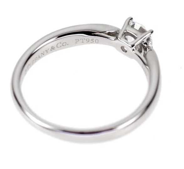 TIFFANY PT950 DIAMOND RING - 2