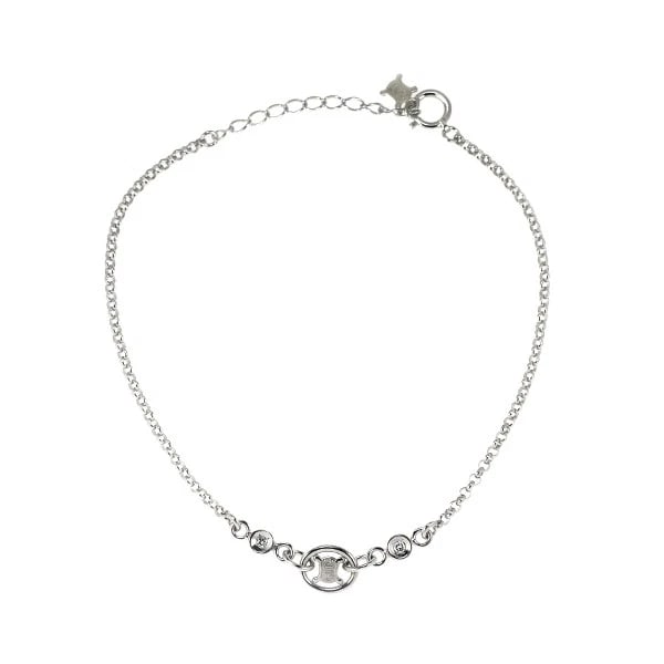 CELINE K18WG DIAMOND BRACELET: Celine K18WG Diamond Bracelet Brand: None Type: bracelets Material: K18WG, Main Stone/Creation Natural Color: white Gold Size: Necklace: Chain Length 21cm Accessories: None Accessories Notice: When