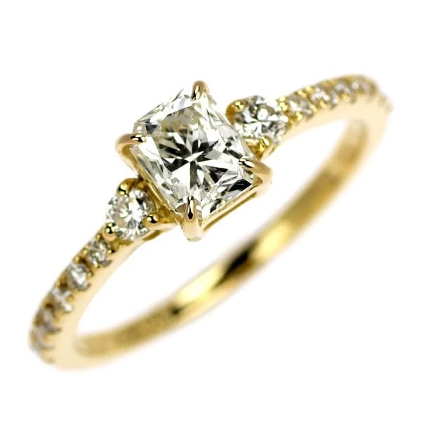 K18YG DIAMOND RING: K18YG Diamond Ring Brand: None Type: rings Material: K18YG, Main Stone/Creation Natural Color: Yellow Gold Size: 6US Accessories: None Accessories Notice: When purchasing pre-owned goods, please