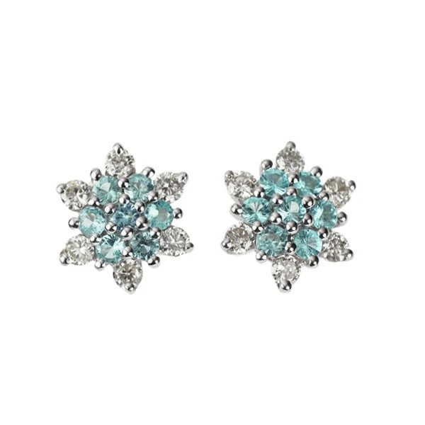 K18WG TOURMALINE DIAMOND EARRINGS: K18WG Tourmaline Diamond Earrings Brand: None Type: piercing Material: K18WG, Main Stone/Creation tourmaline Side Stonediamonds Color: white Gold Size: Length/Width/Diameter (CM) 5.9 Accessories: