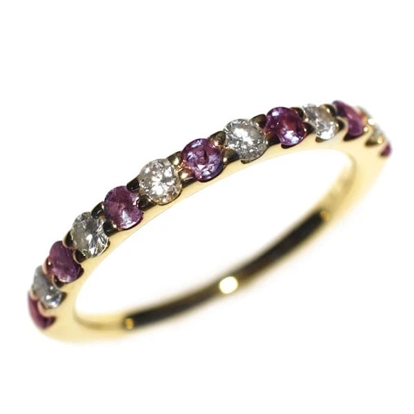 K18YG ALEXANDRITE DIAMOND RING: K18YG Alexandrite Diamond Ring Brand: None Type: rings Material: K18YG, Main Stone/Creation Alexandrite Side Stone diamonds Color: Yellow Gold Size: 5.25US Accessories: None Accessories Notice: When