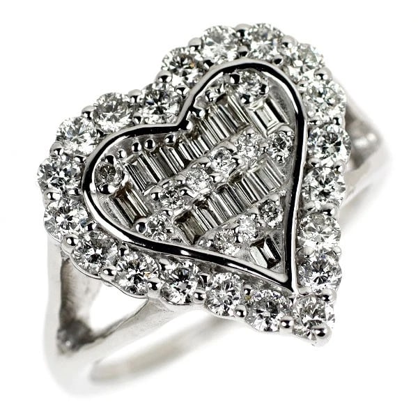 K18WG DIAMOND RING: K18WG diamond ring Brand: None Type: rings Material: K18WG, Main Stone/Creation Natural Color: white Gold Size: 5.5 - 5.75US Accessories: None Accessories Notice: When purchasing pre-owned