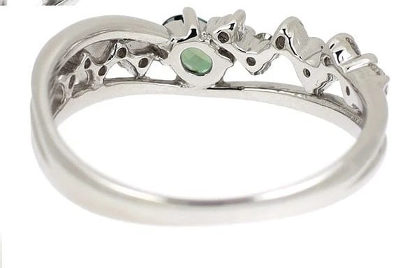 PT900 ALEXANDRITE DIAMOND RING - 2