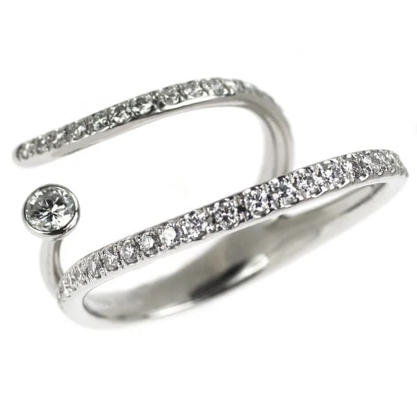 TOMOKO KOTERA PT900 DIAMOND RING: Tomoko Kotera Pt900 Diamond Ring Brand: None Type: rings Material: Pt900, Main Stone/Creation Natural Color: Silver Size: 6.75 - 7US Accessories: None Accessories Notice: When purchasing pre-owned