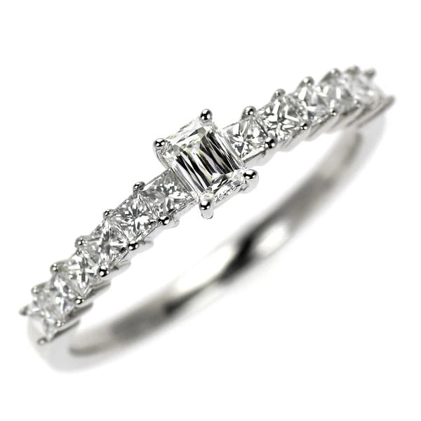 PT950 DIAMOND RING: Pt950 Diamond Ring Brand: None Type: rings Material: K18WG, Main Stone/Creation Natural Color: white Gold Size: 5.5 - 5.75US Accessories: None Accessories Notice: When purchasing pre-owned goods,