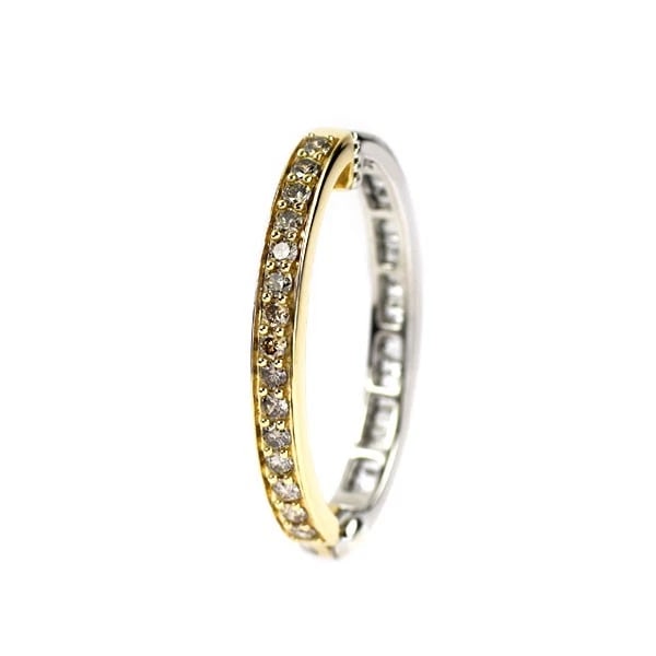 PT950/ K18YG DIAMOND HOOP EARRINGS: Pt950/ K18YG Diamond Hoop Earrings Brand: None Type: earring Material: Pt950/ K18YG, Main Stone/Creation Natural Color: YG,Silver Size: Length/Width/Diameter (CM) 24.3 Accessories: None Accessories