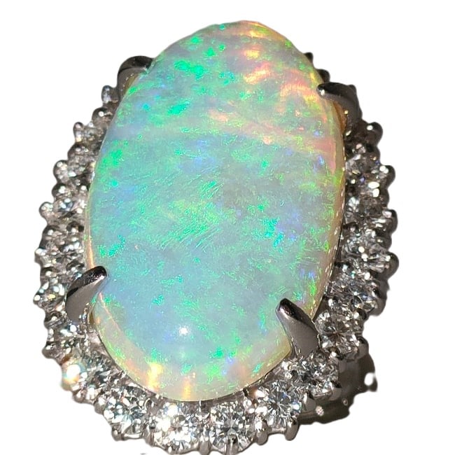 JEWELRY RING OPAL PLATINUM - 3