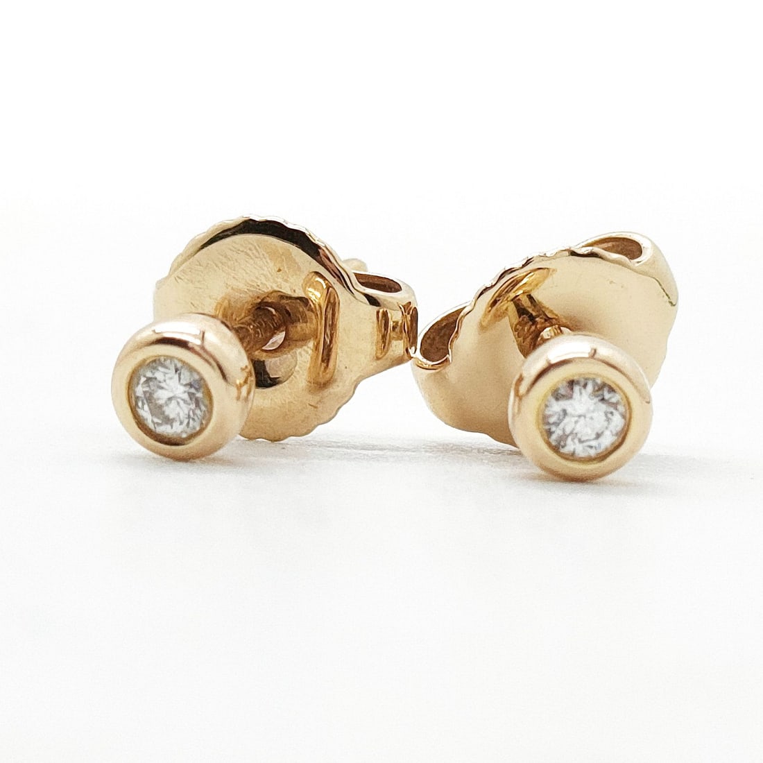TIFFANY CO. PIERCED EARRING BY YARD NATURAL DIAMOND GOLD (1 of 6)