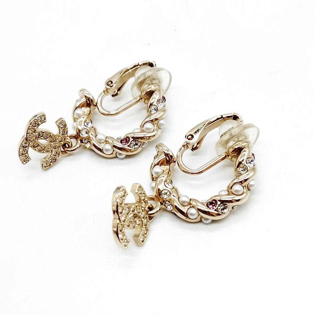CHANEL EARRING GOLD: Chanel Earring Gold Brand: Chanel Type: Earring Material: Metal, Color: Gold Size: Full Length : 3 cm (approx) Accessories: None Accessories Notice: When purchasing pre-owned goods, please
