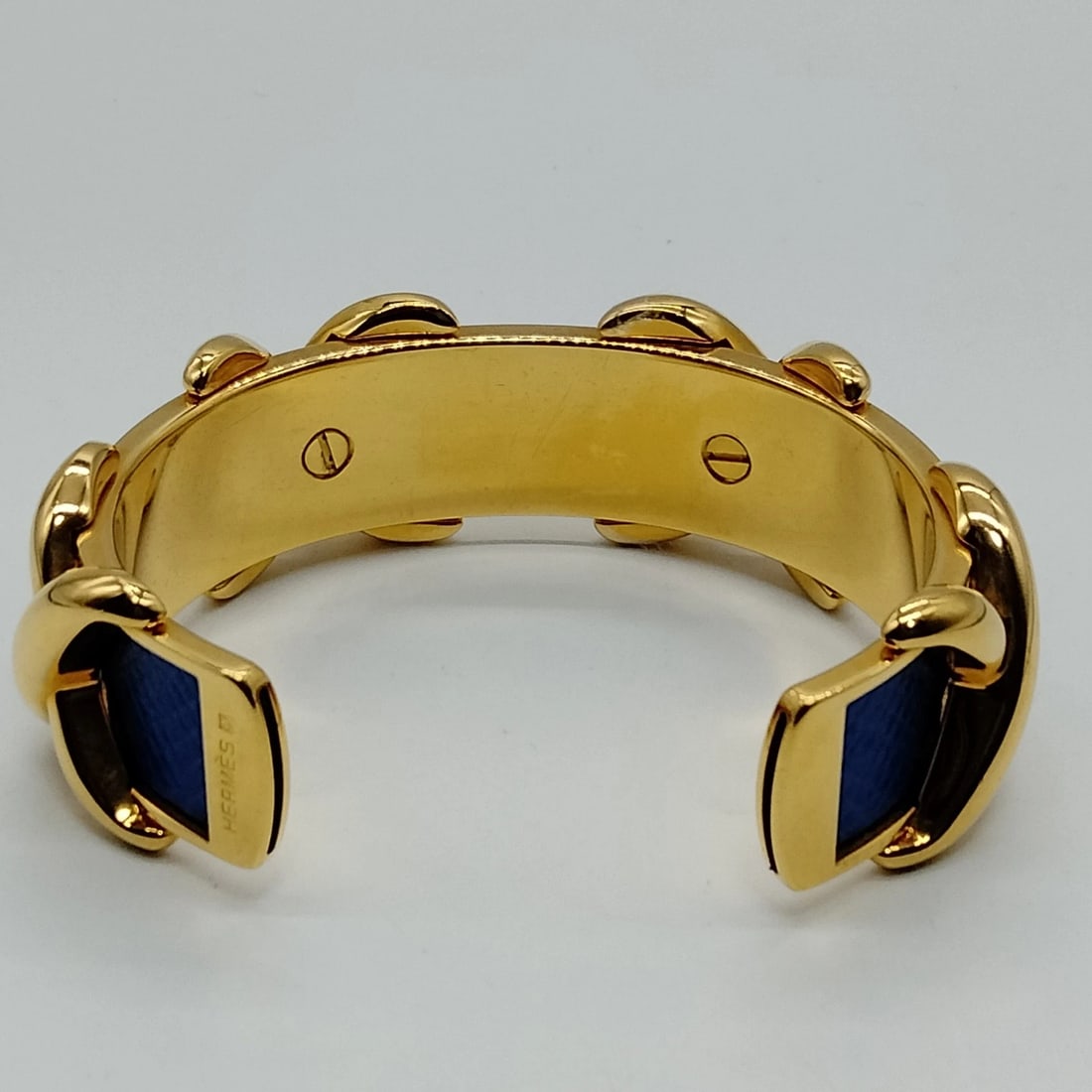 HERMES BANGLE GOLD BLUE - 4