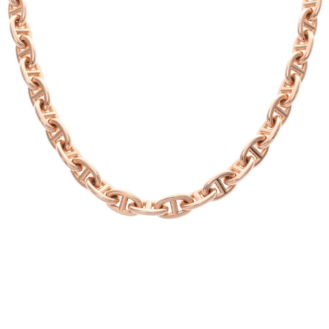 HERMES NECKLACE CHAINE D'ANCRE: HERMES Necklace Chaine d'Ancre Brand: HERMES Type: Necklace Material: 18K pink gold PG, Color: Pink Gold Size: Chain length:40cm Chain length:40cmSize(Inch) Chain length:15.7inch Chain