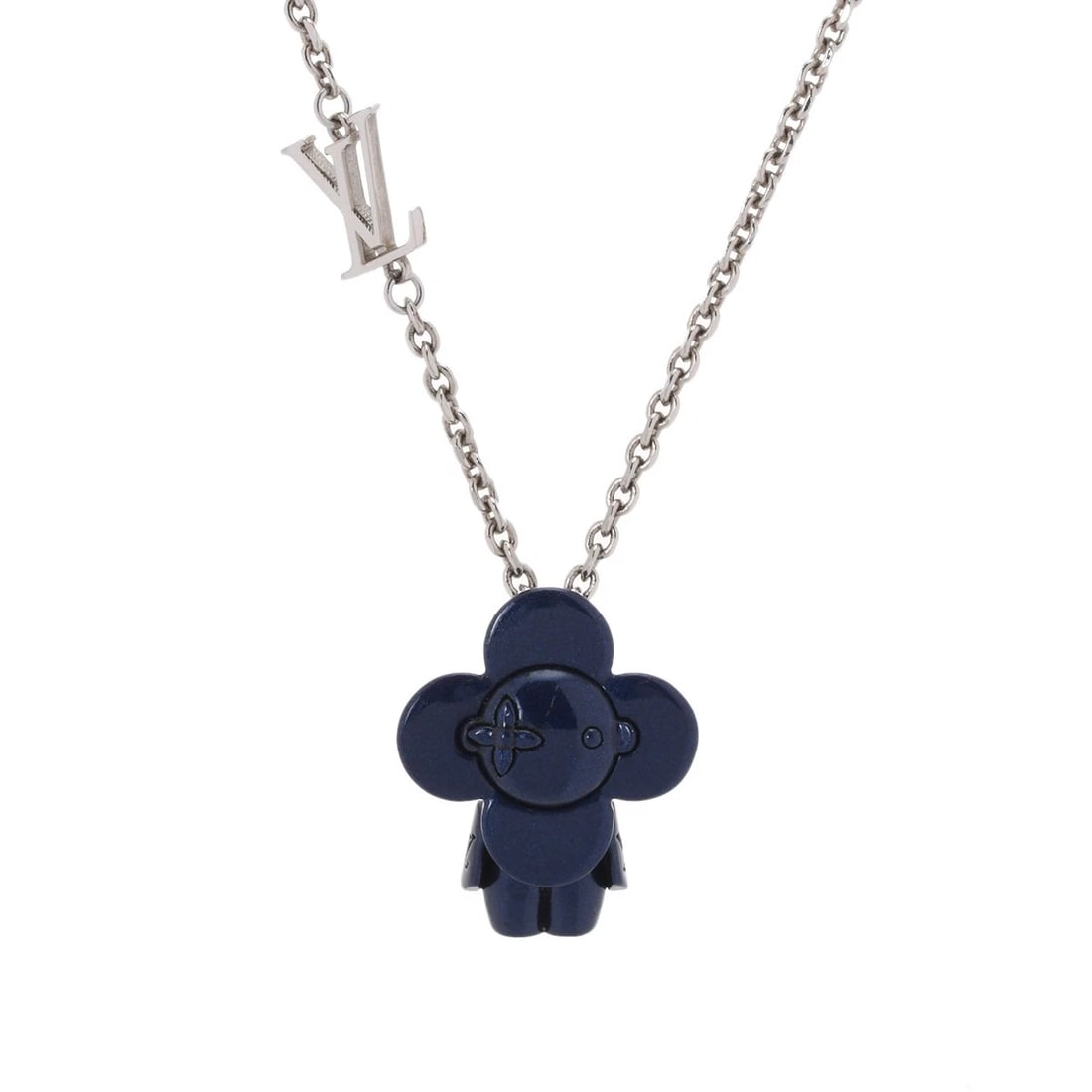 LOUIS VUITTON NECKLACE METAL COLLIER VIVIENNE: LOUIS VUITTON Necklace metal Collier Vivienne Brand: LOUIS VUITTON Type: Necklace Material: metal, Color: Navy Size: Top H/about 24mm W/about 20mm Chain length:60.5cm Chain length:60.5cm Size(Inch)