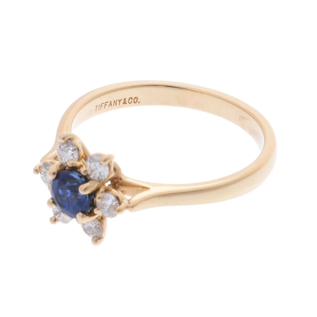 TIFFANY & CO. RING DIAMOND BUTTERCUP RING: TIFFANY & Co. Ring diamond Buttercup ring Brand: TIFFANY & Co. Type: Ring Material: K18 Yellow Gold YG, Main Stone/Creation sapphire Color: Yellow Gold Size: 4.5 - 4.75 US Accessories: None