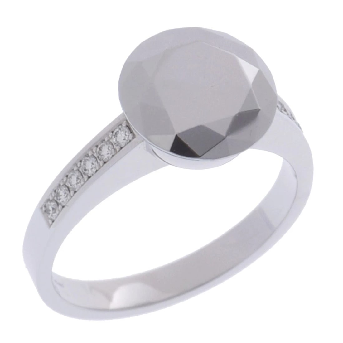 CHOPARD RING GOLDEN DIAMOND RING: Chopard Ring Golden Diamond Ring Brand: Chopard Type: Ring Material: K18 White Gold WG, Color: White Gold Size: 6 US Accessories: None Accessories Notice: When purchasing pre-owned goods, please
