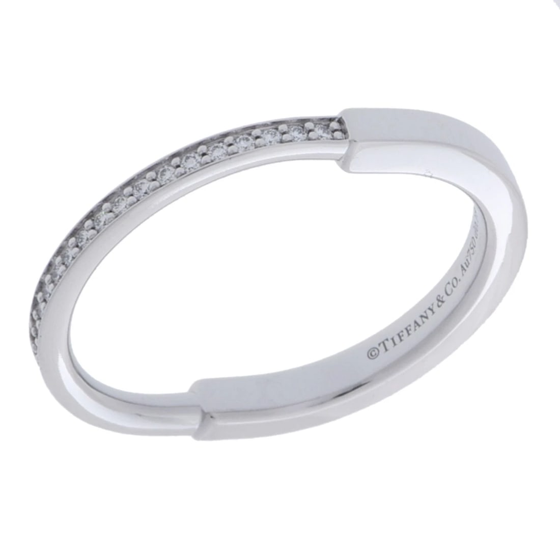 TIFFANY & CO. RING DIAMOND LOCK RING: TIFFANY & Co. Ring diamond Lock Ring Brand: TIFFANY & Co. Type: Ring Material: K18 White Gold WG, Main Stone/Creation Natural Color: White Gold Size: 11 US Accessories: None Accessories Notice: When