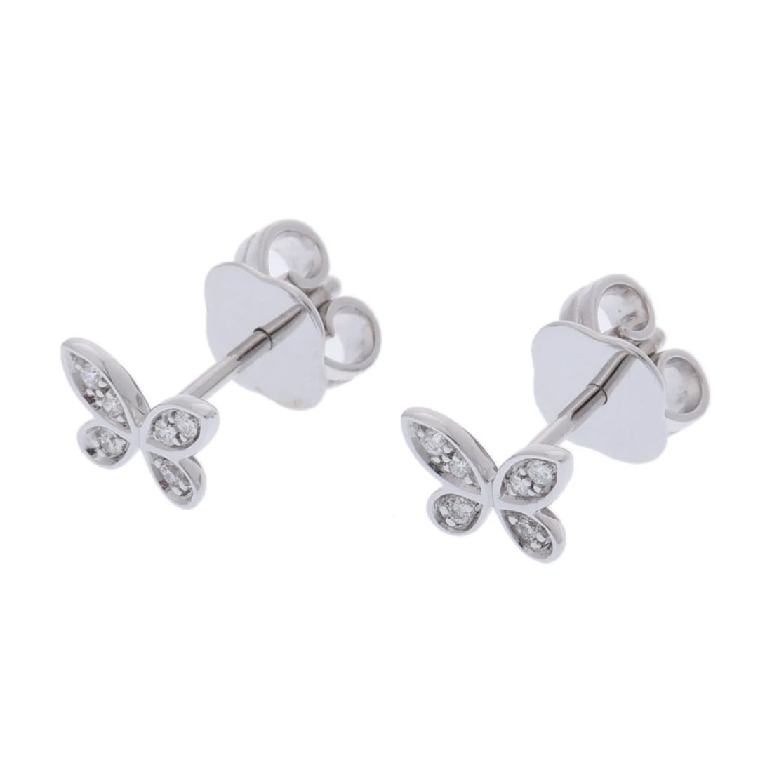 GRAFF PIERCE DIAMOND PAVÉ BUTTERFLY STUD PIERCE: GRAFF Pierce diamond Pavé Butterfly Stud Pierce Brand: GRAFF Type: Pierce Material: K18 White Gold WG, Main Stone/Creation Natural Color: White Gold Size: Width:5mmLength:8mm(*mm)Size(Inch)