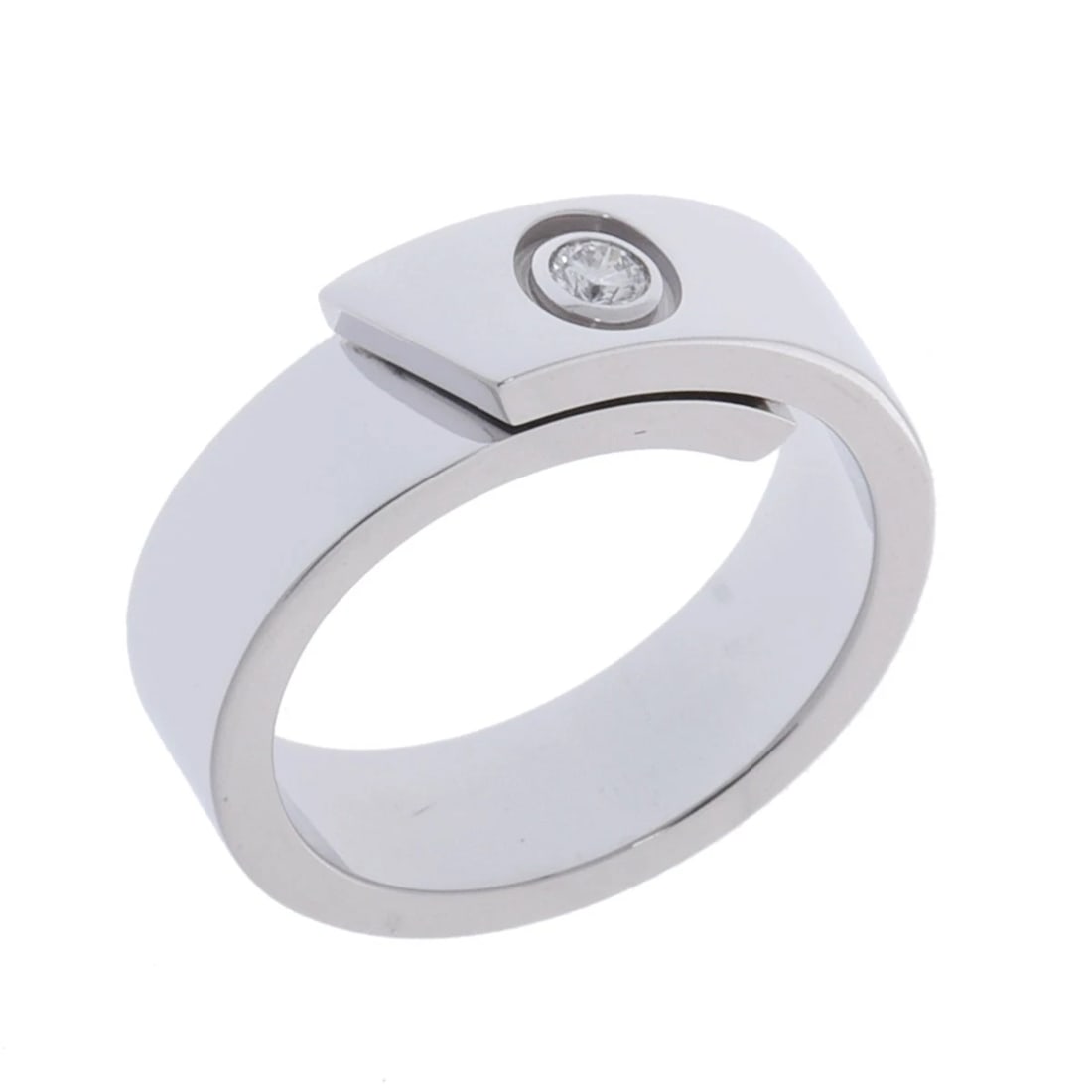CARTIER RING DIAMOND ANNIVERSARY RING 1PD: CARTIER Ring diamond Anniversary Ring 1PD Brand: CARTIER Type: Ring Material: K18 White Gold WG, Main Stone/Creation Natural Color: White Gold Size: 6 US Accessories: None Accessories Noti