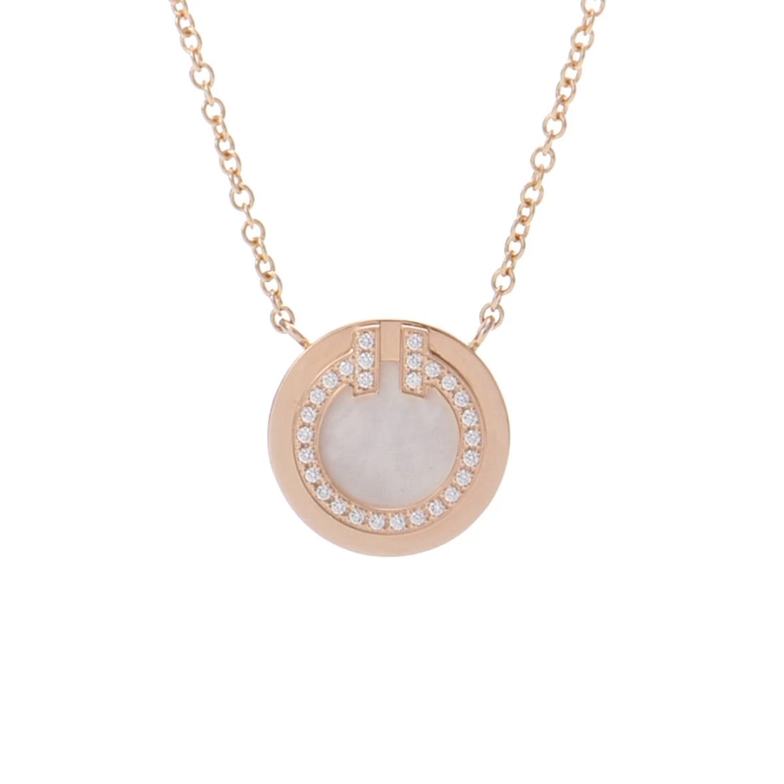 TIFFANY & CO. NECKLACE DIAMOND: TIFFANY & Co. Necklace diamond Brand: TIFFANY & Co. Type: Necklace Material: 18K pink gold PG, Main Stone/Creation White shell Color: Pink gold Size: Chain length:40-45cm Chain length:40-45cmSize(Inch