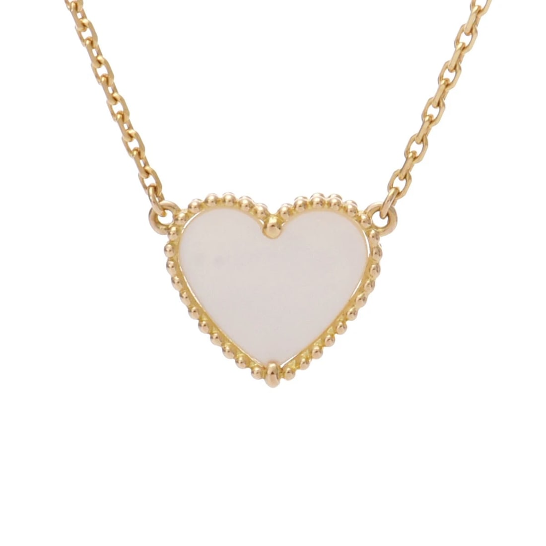 VAN CLEEF & ARPELS NECKLACE MOTHER OF PEARL LUCKY: Van Cleef & Arpels Necklace Mother of pearl Lucky Brand: Van Cleef & Arpels Type: Necklace Material: K18 Yellow Gold YG, Main Stone/Creation Mother of pearl Color: Yellow Gold Size: Top H/about 12mm W