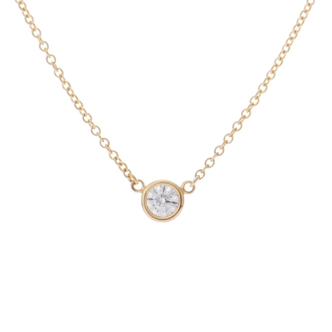 TIFFANY & CO. NECKLACE DIAMOND: TIFFANY & Co. Necklace diamond Brand: TIFFANY & Co. Type: Necklace Material: K18 Yellow Gold YG, Main Stone/Creation Natural Color: Yellow Gold Size: Top H/about 4.5mm W/about 4.5mm Chain