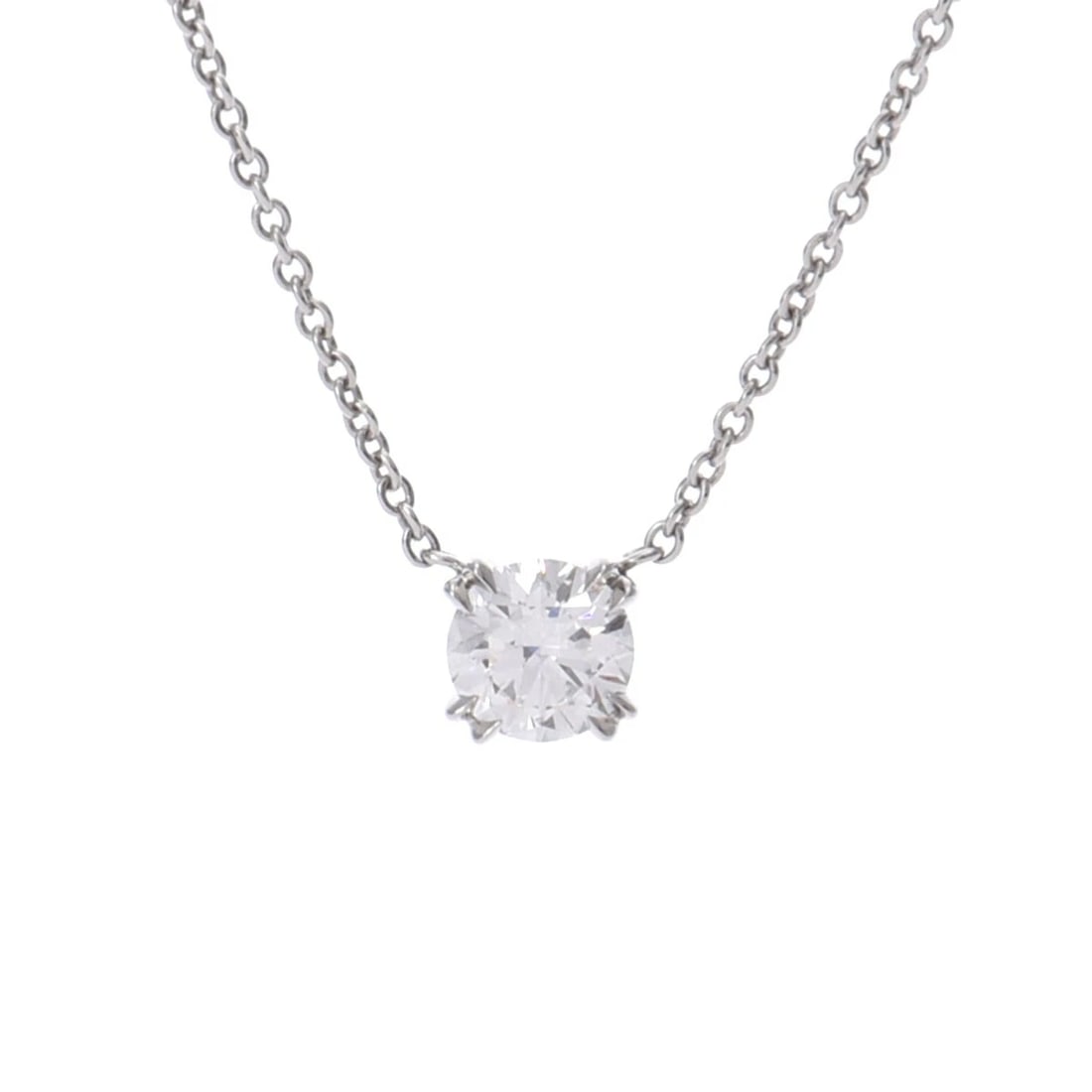 HARRY WINSTON NECKLACE DIAMOND SOLITAIRE: HARRY WINSTON Necklace diamond Solitaire Brand: HARRY WINSTON Type: Necklace Material: Pt950Platinum, Main Stone/Creation Natural Color: Silver Size: Top H/about 5mm W/about 5mm Chain length:50cm Chai