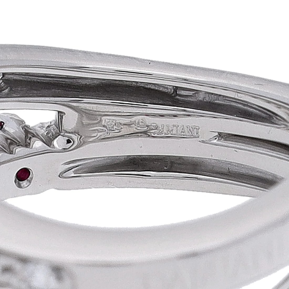 DAMIANI RING DIAMOND/RUBY WAVE DESIGN RING - 2