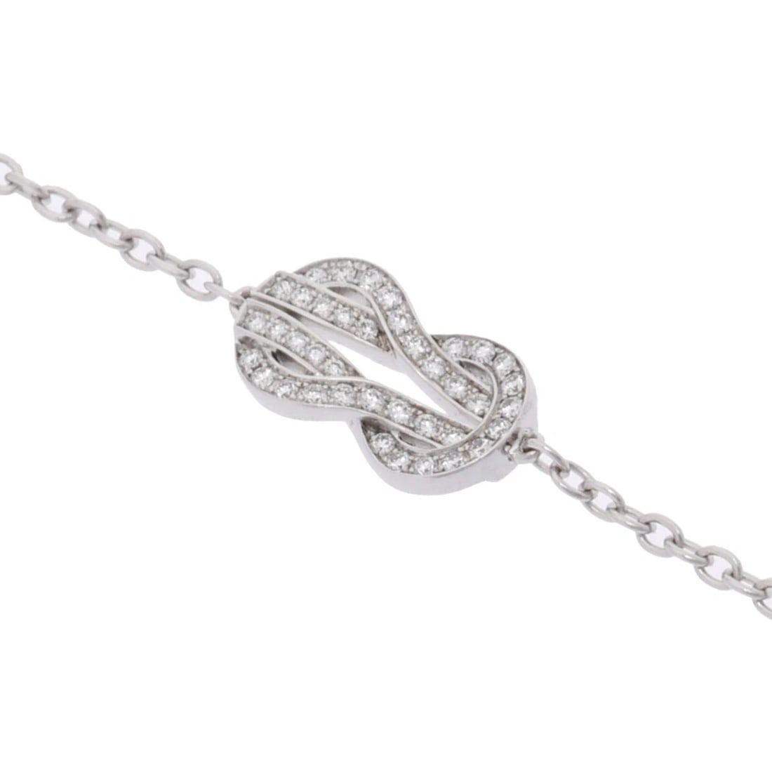 FRED BRACELET DIAMOND CHANCE INFINI: FRED Bracelet diamond Chance Infini Brand: FRED Type: Bracelet Material: K18 White Gold WG, Main Stone/Creation Natural Color: White Gold Size: Breath width:about 1mmSize(Inch) Breath width:about 0.4i