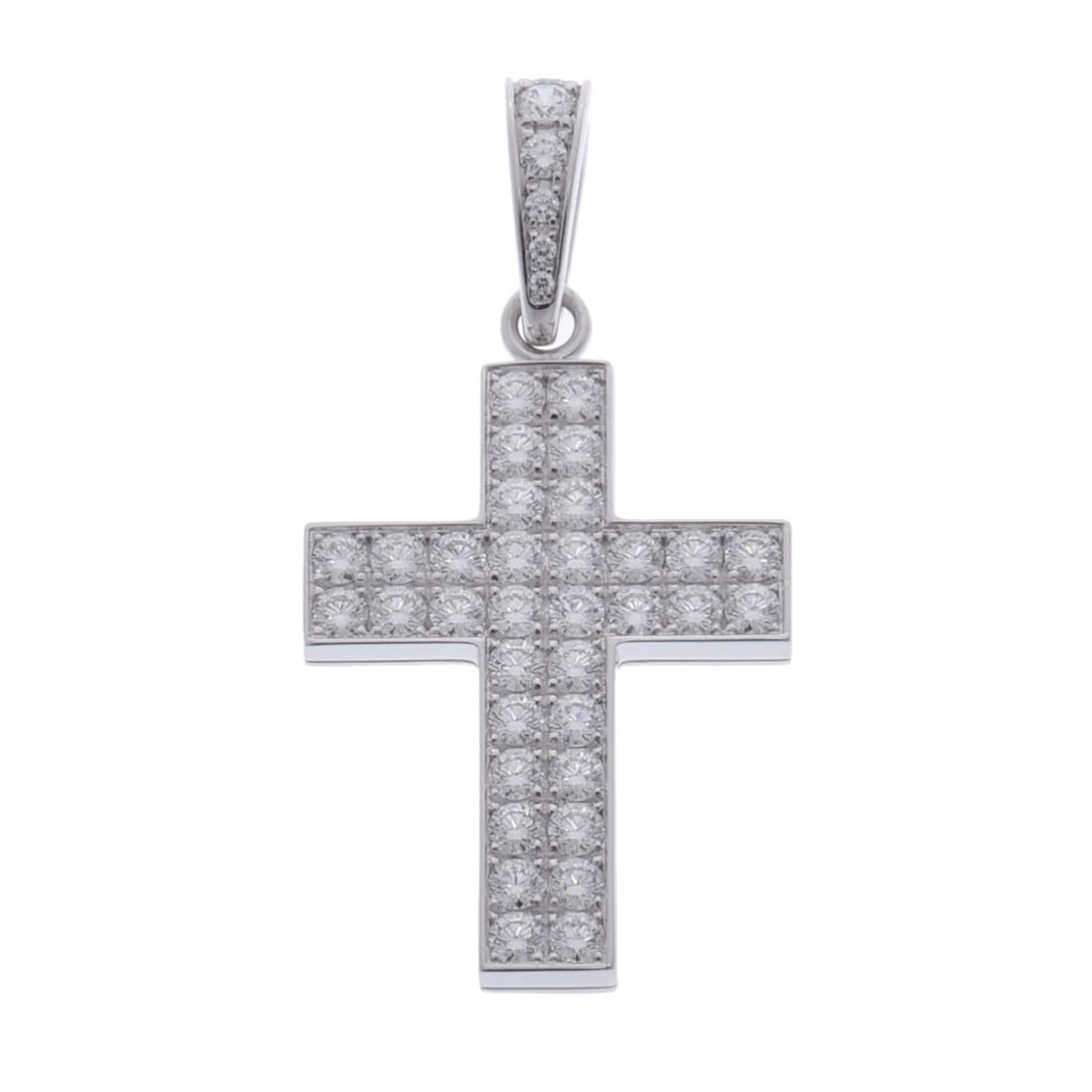CARTIER PENDANT TOP DIAMOND CROSS ANMORE PE...: CARTIER Pendant top diamond Cross Anmore Pe... Brand: CARTIER Type: Pendant top Material: K18 White Gold WG, Main Stone/Creation Natural Color: WhiteGold Size: Top H/about 25.5mm W/about 18.5mmSize(In