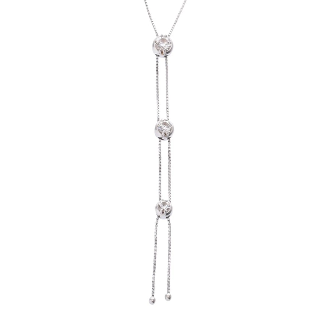 TASAKI NECKLACE PT850PLATINUM DIAMOND TRILOGY: TASAKI Necklace Pt850Platinum diamond Trilogy Brand: TASAKI Type: Necklace Material: Pt850Platinum, Main Stone/Creation Natural Color: Silver Size: Top H/about 5-7mm W/about 5-7mm Chain length:54cm