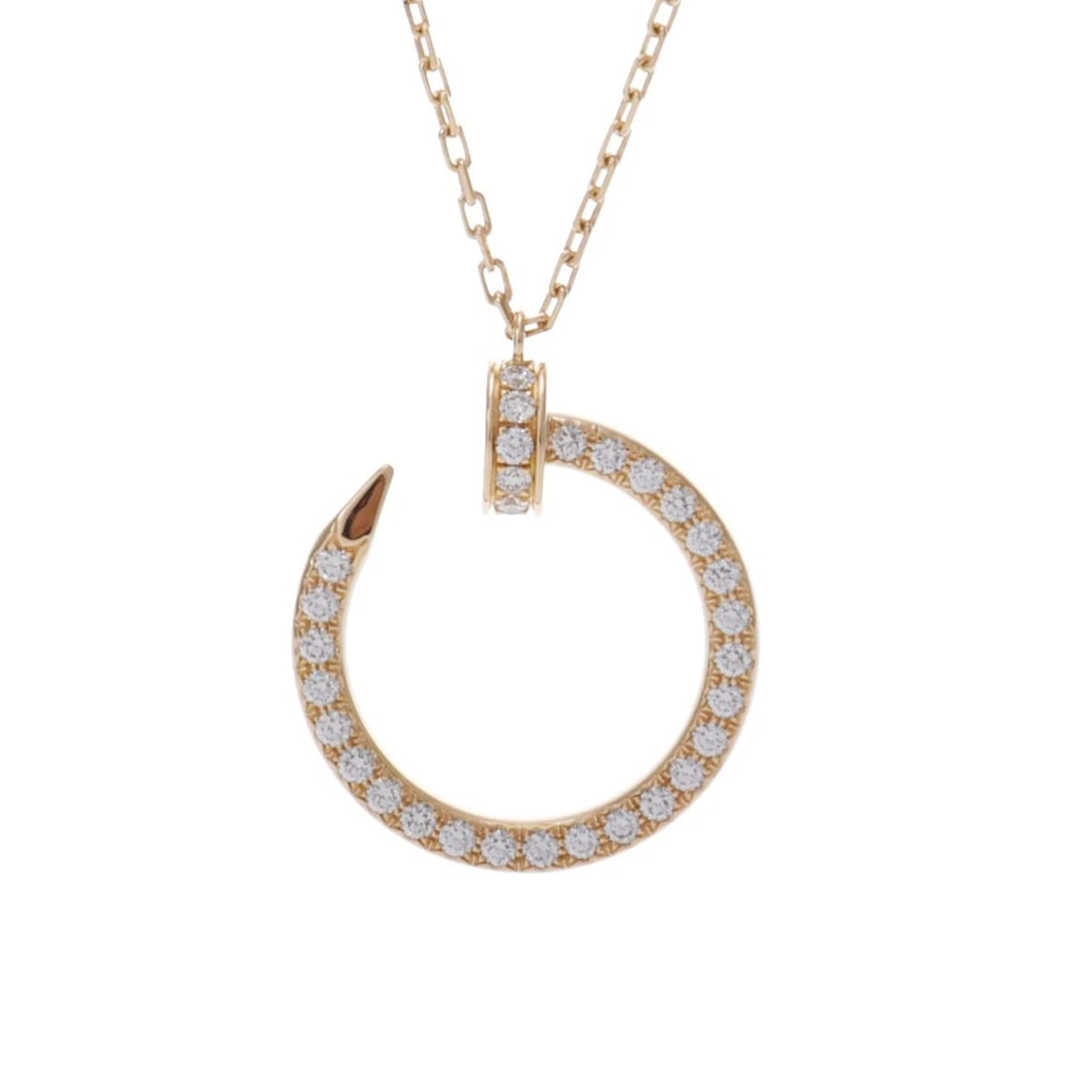 CARTIER NECKLACE DIAMOND JUSTE UN CLOU: CARTIER Necklace diamond Juste un Clou Brand: CARTIER Type: Necklace Material: K18 Yellow Gold YG, Main Stone/Creation Natural Color: Yellow Gold Size: Top H/about 20mm W/about 18.5mm Chain
