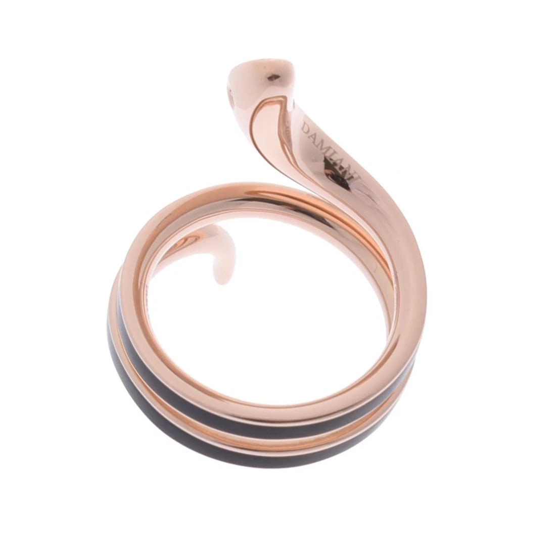 DAMIANI RING /BLACK CERAMIC DIAMOND EDEN RING - 3