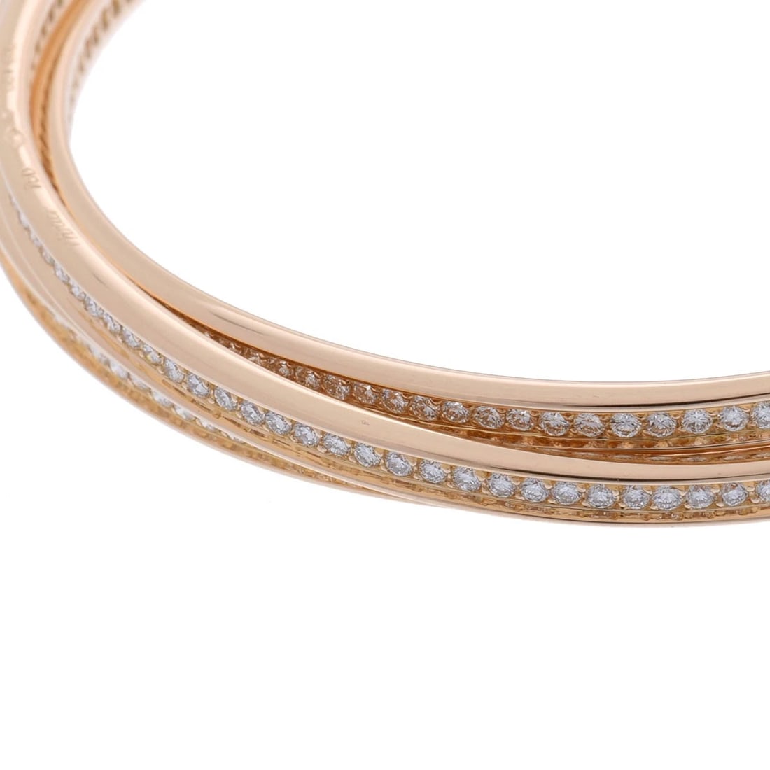 CARTIER BANGLE DIAMOND THREE-BANGLE BRACELET - 2