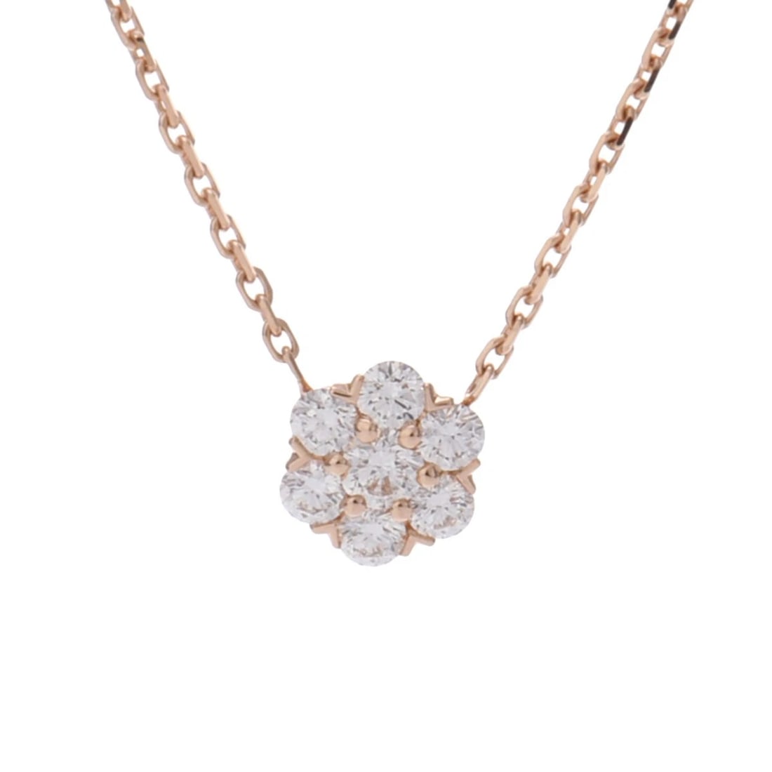 VAN CLEEF & ARPELS NECKLACE DIAMOND: Van Cleef & Arpels Necklace diamond Brand: Van Cleef & Arpels Type: Necklace Material: 18K pink gold PG, Color: Pink Gold Size: Top H/about 15mm W/about 13mm(Including can) Chain length:40/45cm Chain