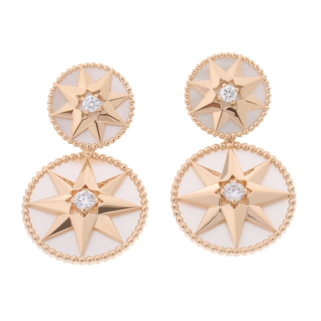 DIOR PIERCE K18 YELLOW GOLD YG MOTHER OF PEARL: Dior Pierce K18 Yellow Gold YG Mother of pearl Brand: Dior Type: Pierce Material: K18 Yellow Gold YG, Main Stone/Creation Mother of pearl Color: Yellow Gold Size: Accessories: None Accessories