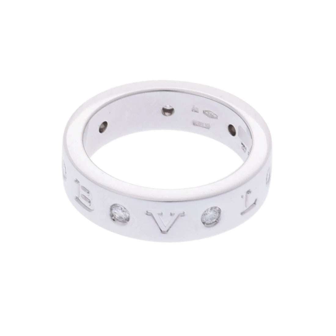BVLGARI RING. DIAMOND ROMAN SORBET RING: BVLGARI Ring. diamond Roman Sorbet Ring Brand: BVLGARI Type: Ring Material: K18 White Gold WG, Main Stone/Creation Natural Color: White Gold Size: 5.25 US Accessories: None Accessories Not