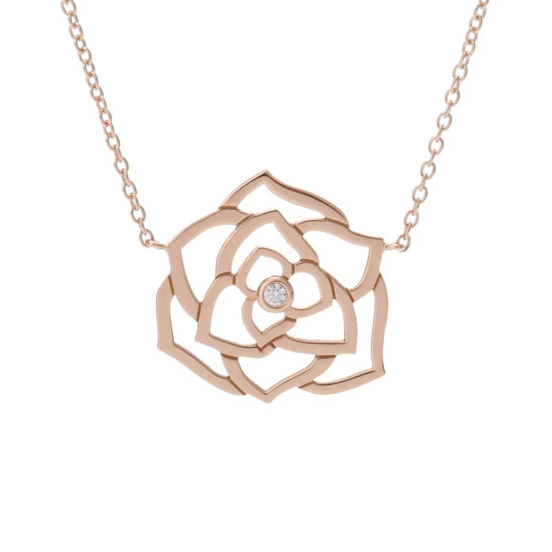 PIAGET NECKLACE ROSE NECKLACE 2PD: Piaget Necklace Rose Necklace 2PD Brand: Piaget Type: Necklace Material: 18K pink gold PG, Main Stone/Creation Natural Color: Pink Gold Size: Top H/about 19.0mm W/about 20mm(maximum) Chain