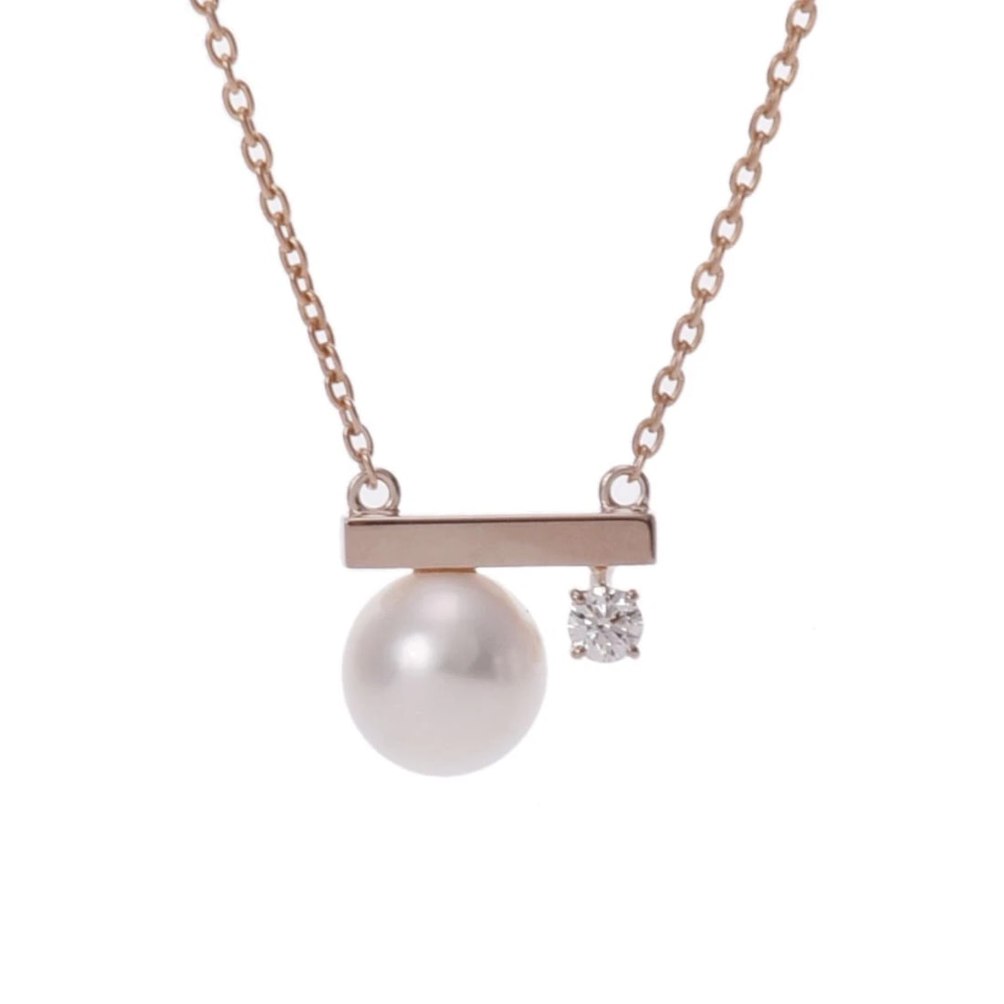 TASAKI NECKLACE DIAMOND PETIT BALANCE CLASS: TASAKI Necklace diamond Petit Balance Class Brand: TASAKI Type: Necklace Material: 18K pink gold PG, Main Stone/Creation Natural Color: Pink Gold Size: Top H/about 9.7mm W/about 11.5mm Chain