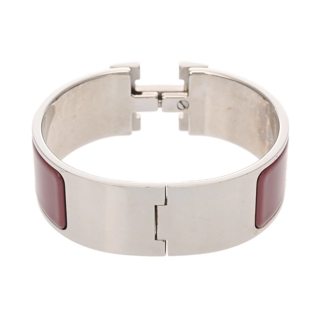 HERMES BRACELET ENAMEL: HERMES Bracelet enamel Brand: HERMES Type: Bracelet Material: enamel, Color: purple Size: Breath width:about 12mm ((maximum))Size(Inch) Breath width:about 4.7inch ((maximum)) Accessories: None